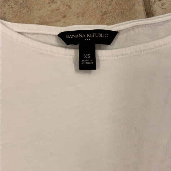 Banana Republic White Looped-End Sleeve Top XS - Picture 2 of 7